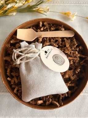 Natural bath salts with Wooden Spoon gift box set